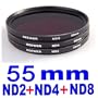 NEEWER� 55MM 3 Piece Professional Photography Filter Kit! Includes: ND2, ND4 & ND8 Neutral Density Filters. Fits ANY Camera with a 55MM Filter Thread!