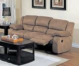 Belmont Saddle Microfiber Reclining Sofa