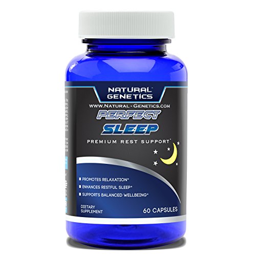 Best Natural Sleep Aid, PERFECT SLEEP- Assist in Relaxation, Restful Sleep, Full Night Sleep. Made with Valerian, Chamomile, Passion Flower, GABA, Melatonin and More. 60 Servings Supplement Pills
