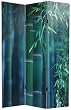 Big Large Size Asian Art Photograph Print Room Divider - 6ft. Green Bamboo Forest Photo Print Folding Floor Screen