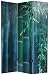 Big Large Size Japanese Art Photograph Print Room Divider - 6ft. Green Bamboo Forest Photo Print Folding Floor Screen