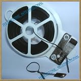 65ft (20m) Black Plastic Twist Tie Roll with Cutter - Oval