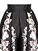 Choies Women's Black Sakura Print High Waist Maxi Skirt S