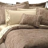Luxury French Florentine 7 Pc. Chenille / Jacquard Comforter Set w/ Matching Decorative Pillows