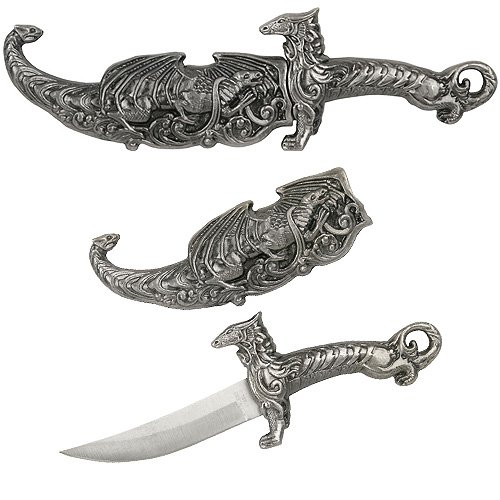 Antique Dragon Fantasy Dagger Small