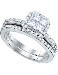 0.76CTW DIAMOND INVISIBLE BRIDAL SET