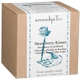 SerendipiTea Strawberry Kisses, Strawberry Fruit blend, Chocolate, Vanilla & Rooiboos Tisane, 4-Ounce Boxes (Pack of 2)
