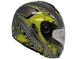 TMS Yellow Feather Modular Flip up Full Face Motorcycle Helmet Dot (Medium)