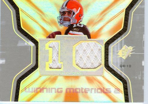 2007 SPx Authentic Brady Quinn Rookie Dual Game Worn Jersey Card