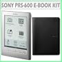Sony PRS-600 Electronic Book Reader in Silver With Premium Leather Cover
