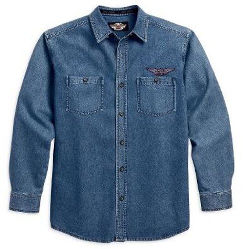 Harley-Davidson® Men's Long Sleeve Denim Shirt.