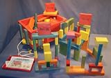 Wooden Toy - 4-Tier wagon with 100 Blocks