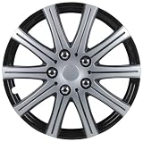 Unitec 75171 Premium- Radzierblenden 4er- Satz Adelaide, schwarz+ silber 38,1 cm (15 Zoll)