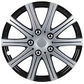 Unitec 75170 Premium- Radzierblenden 4er- Satz Adelaide, schwarz+ silber 35,6 cm (14 Zoll)