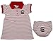 University of South Carolina Gamecocks Striped Game Day Dress with Bloomer,Garnet,3-6 Months