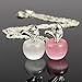 Opal Necklace Charminer Fashion Lady Silver Clear Opal Apple Necklace Pendant Girl Jewelry Gift