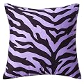 Zebra Square Pillow - Lavender/ Black