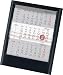 Walz 3-Monats-Tischkalender, f&uuml;r 2 Jahre, 12.5x16x1.4cm, schwarz, 5033