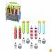 Grasslands Road Studio 100 Splash of Color Beach 7-1/4-Inch Forks & Spoons Set with Caddy Six Styles, Set of 24