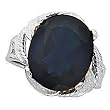14K White Gold Onyx Ring