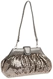 Whiting & Davis Lambskin Trim Pouch Clutch