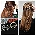 ANGELANGELA 2Pc Minimalist Gold Silver Hollow Hoop Round Circle Geometric Metal Hairpin Hair Clip Clamp Accessories Barrettes Bobby Pin Ponytail Holder Statement Women GIFT Headwear Styling Jewelry