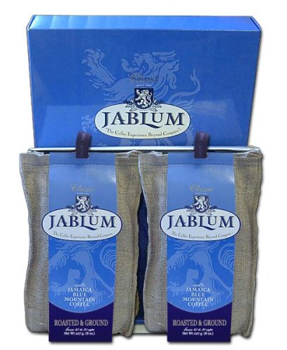 Jablum Jamaica Blue Mountain Coffee, Ground Gift Box, 2 - 8 oz bags by JABLUM Jamaica Limited