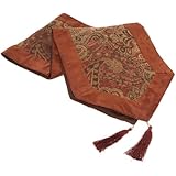 Chesapeake Merchandising Paisley Runner Table Cloth with Velvet Border