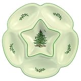 Spode Christmas Tree Star 14-Inch Chip and Dip