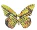 Touch of Nature 1-Piece Layer Me Monarch Butterfly Clip for Decoration, 3-Inch, Jade Green/Brown Striped Print