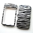 RIM BlackBerry Storm 9530 Thunder 9500 Snap On Protector Hard Case Image Cover "Silver Zebra" Design