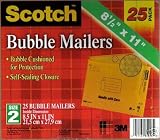 Scotch 81/2 X 11 Bubble Mailers Envolopes Mailer Size 2 Two 25 Pack