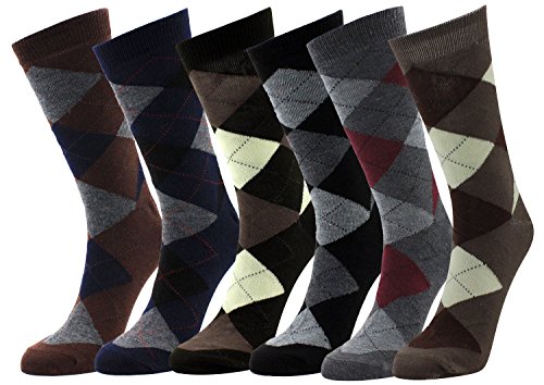 Mens argyle dress socks cotton blend 12 pair sizes 9-11