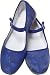 Blue Patterned Silk Mary Jane Chinese Shoes