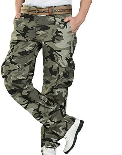Nanquan Mens Casual Hip-hop Loose Army Combat Work sports Trousers long pants
