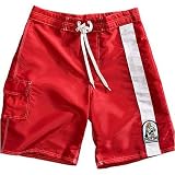 KANVAS BY KATIN VERTICAL STRIPE BOARDSHORT RED 28W