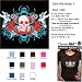 SKULL AND ROSES T-Shirt - 100% Baby Rib Jersey Combed Cotton WOMEN'S T-Shirt - Sweat Shop Free
