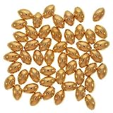 Real Gold Plated Tapered Oval Beads 5X7mm (50)