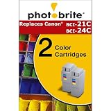 Photobrite 2-pk. Printer Cartridge Compatible for Canon BCI21/ 24- Tri-Color