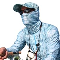 SunGuard UPF 50+ Performance Skyward Camouflage Face Mask Tube Head Neck Gator Headband UV Sun Protection Aqua Design Multifunctional Camo Headwear from Aqua Design