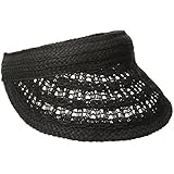 San Diego Hat Company Women's Open Weave Visor with Adjustable Black Band