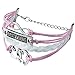 ArRord® Vintage Silver Tone Infinity Best Friend Heart Pink Rope Knit White Leather Bracelet