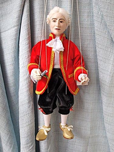 MOZART 32 Loutka Marionette String Puppets Approx 18" High Hand Made In Prague Czech Republic