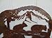 Bear Mountain Scene Metal Wall Art Home Decor - Antique Copper Color