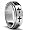 Stainless Steel Cross Spinner Ring size 7
