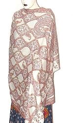 Paisley Shawls Wool Embroidered Wrap 80 x 40 inches (psley273)