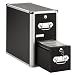 Vaultz VZ01094 2-Drawer Locking CD Storage Cabinet Holds up to 330 CDs (Black with Chrome Accents)