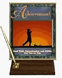 Achievement (Golf) Desktop Pen Set with 8 x 10 Gold Plate and Image