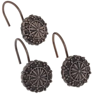 Carnation Home Fashions Sheffield Ceramic Resin Shower Curtain Hook