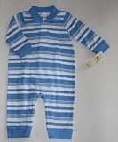 Baby Boys Polo Ralph Lauren Blue & White One Piece Romper